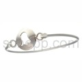 Bangle, round plate with cut out tulip