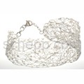 Bangle made of silver wire braiding