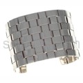 Bangle, braided, wide