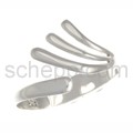Bangle with fanned ends, oval, hinged