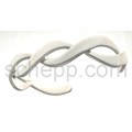 Bangle made of flat silver wire