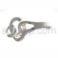 Bangle made of flat silver wire