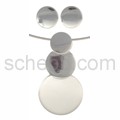 Set of pendant with three circles and ear studs