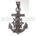Anh�nger, Totenfigur mit Anker