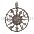 Pendant, sun, moon and stars, small