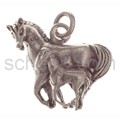Pendant, horse with foal