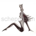 Anh�nger, Frau mit wehenden Haaren