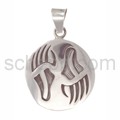 Pendant Indian jewellery, bear\'s pawn (Hopi style), round