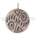 Anh�nger Indianerschmuck, B�rentatzen (Hopi-Style), rund