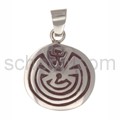 Anh�nger Indianerschmuck, Man in the Maze (Hopi-Style), rund