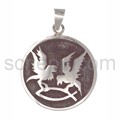 Anh�nger Indianerschmuck, Raben/V�gel, rund