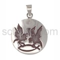 Pendant Indian jewellery, ravens/birds, round