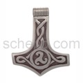 Pendant Celtic, Thor\'s hammer with knot design and triskele