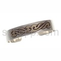 Armspange, keltisches Knotenmuster, Messing auf Silber