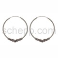 Bali hoop earrings, � 3. cm, round