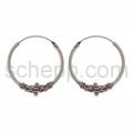 Bali hoop earrings, � 2.5 cm, round