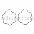 Hoop earrings, bloom-shaped, � 3.4 cm