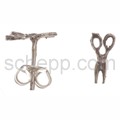 Ear studs scissors