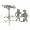 Ohrstecker, Mann und Frau