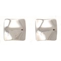 Ear stud, vaulted square