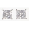 Ear stud with Zirconia, square