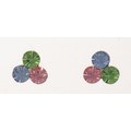 Ear stud with rhinestones, tricolour