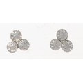 Ear stud with 3 rhinestones