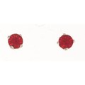 Ear stud with red rhinestone
