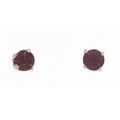 Ohrstecker mit dunkelrotem Strass-Stein.