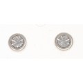 Ohrstecker mit wei�em Strass-Stein