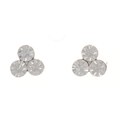 Ohrstecker mit 3 wei�en Strass-Steinen