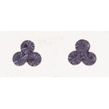 Ohrstecker mit lilafarbenem Strass-Stein