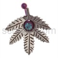 Navel shield hemp leave