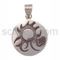 Tattoo pendant, Tribal Design, round