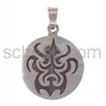 Tattoo pendant, Tribal Design, round