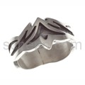Tattoo-Ring, Tribal Design, gezackt