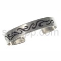 Tattoo bangle, Tribal design, blue inlay