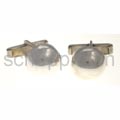 Cuff links with hemisphere, round