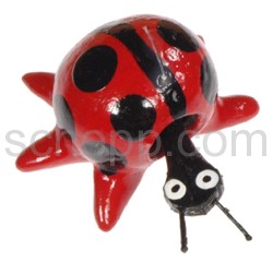 Nodding animal ladybird, hand-painted