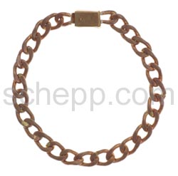 Link bracelet, curb chain links, copper