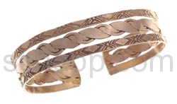 Bangle, copper, braided