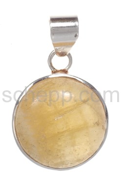 Pendant, agate, round