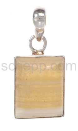 Pendant, agate, rectangular