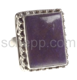 Ring, Amethyst, rechteckig