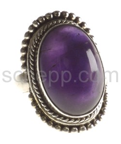 Ring, amethyst, oval