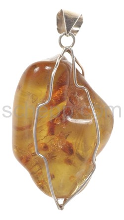 Pendant, amber, natural