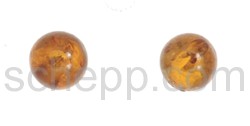 Ear stud, amber, small