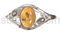 Armspange Blte, Bernstein
