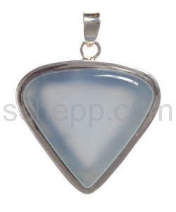 Pendant, chalcedony, triangular