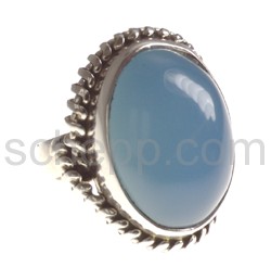 Ring, Chalcedon, oval